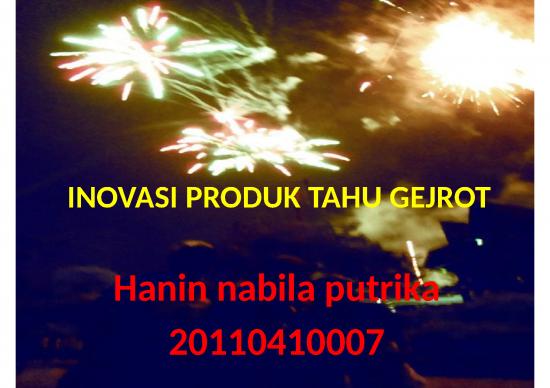 picture Strategi Ppt 8497 | Inovasi Produk Tahu  Hanin | Ekonomi Manajemen